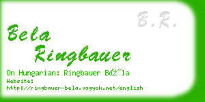 bela ringbauer business card